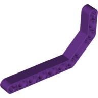 Lego rameno ohnuté dvakrát 1x11, purpurová (4114447, 4112277)